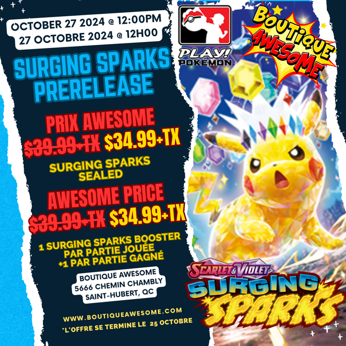 Pokemon Surging Sparks Prerelease