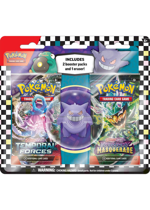 Pokémon TCG: Back to School Eraser Blister Pack 2024 - Gengar