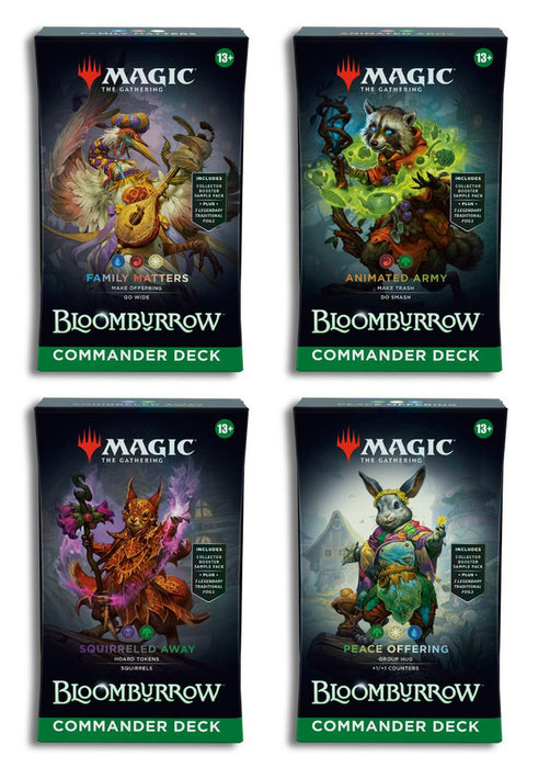 Magic: The Gathering Bloomburrow Commander Decks (Set of 4)