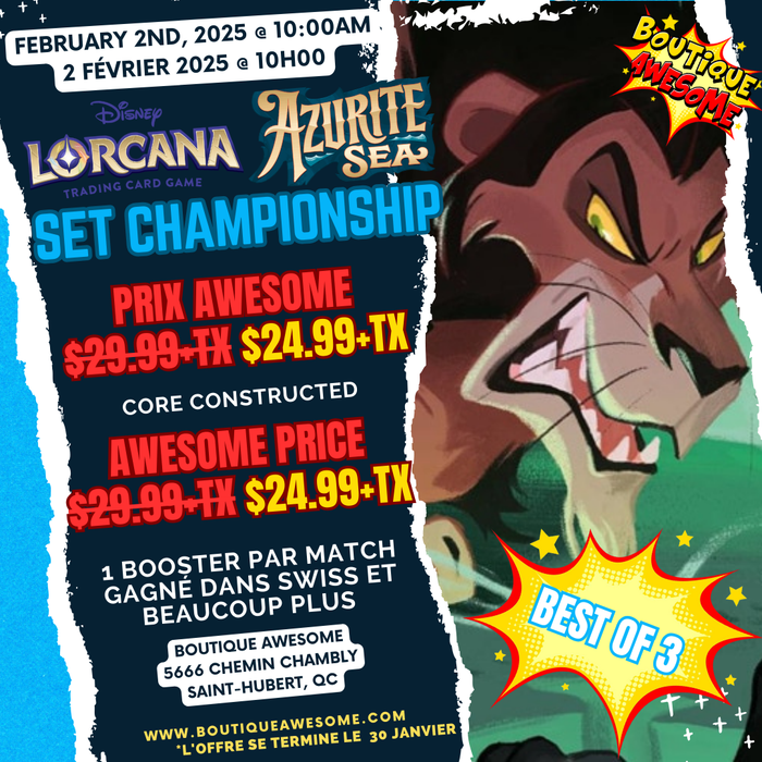 Boutique Awesome Lorcana Azurite Sea Set Championship! - 2 Février 2025 @ 10h