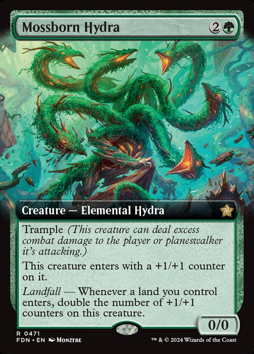 Mossborn Hydra - Extended Art (Foil)