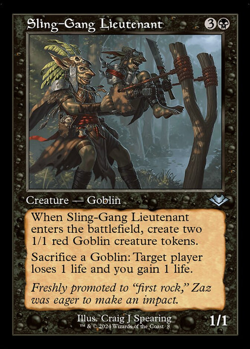 Sling-Gang Lieutenant - Retro Frame (Foil)