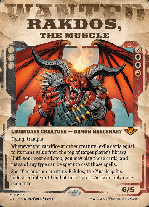 Rakdos, the Muscle - Borderless - Showcase- Legendary