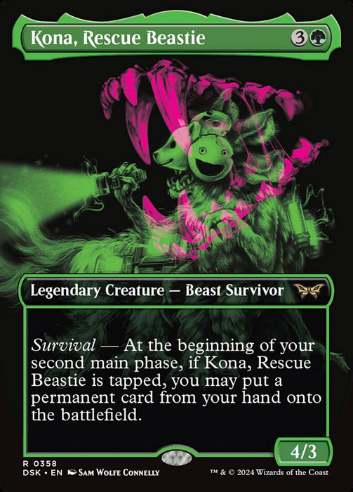 Kona, Rescue Beastie - Borderless - Full Art - Legendary - Inverted