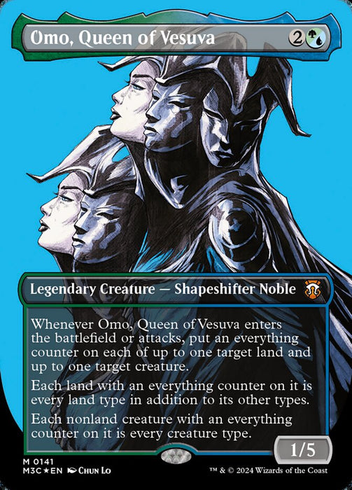 Omo, Queen of Vesuva - Borderless - Legendary- Inverted (Foil)