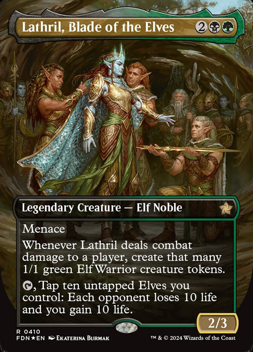 Lathril, Blade of the Elves - Borderless - Legendary - Inverted (Foil)