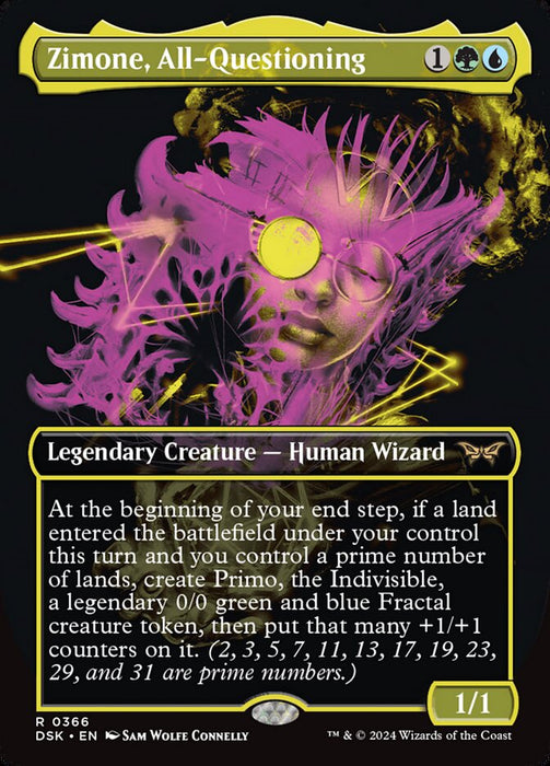 Zimone, All-Questioning - Borderless - Full Art - Legendary - Inverted (Foil)