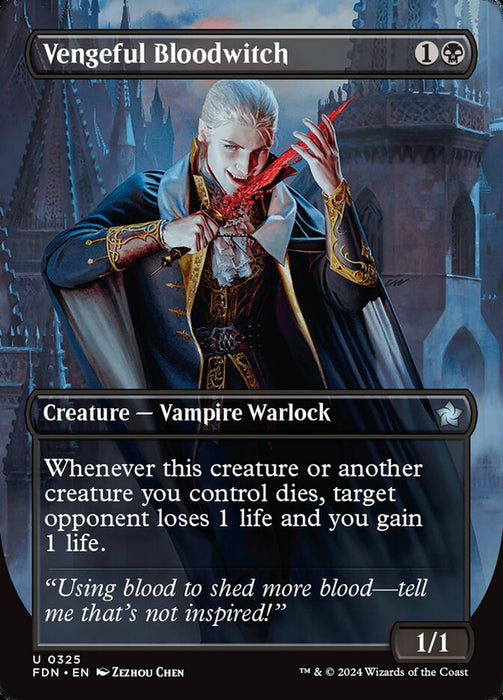 Vengeful Bloodwitch - Borderless - Inverted (Foil)