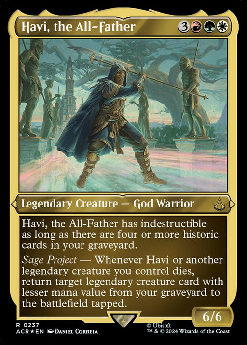 Havi, the All-Father - Legendary- Inverted- Etched (Etched Foil)