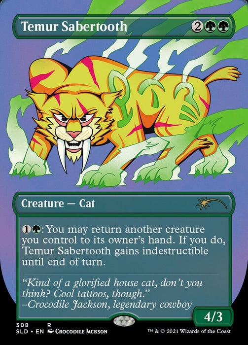 Temur Sabertooth - Borderless - Full Art - Inverted