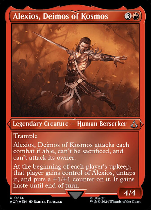 Alexios, Deimos of Kosmos - Legendary- Inverted- Etched (Etched Foil)