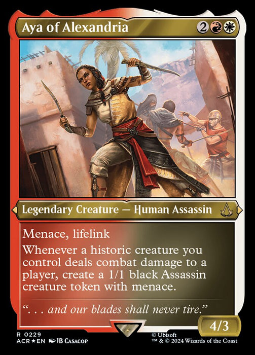 Aya of Alexandria - Legendary- Inverted- Etched (Etched Foil)