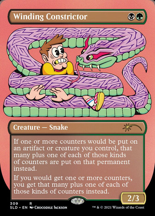 Winding Constrictor - Borderless - Full Art - Inverted