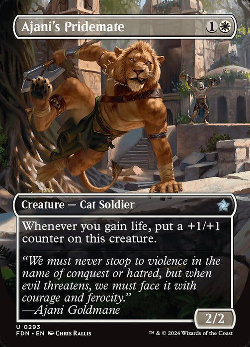 Ajani's Pridemate - Borderless - Inverted (Foil)