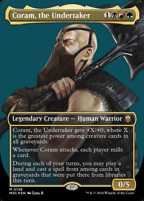 Coram, the Undertaker - Borderless - Legendary- Inverted (Foil)