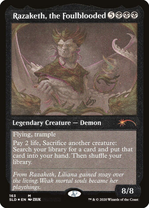 Razaketh, the Foulblooded - Legendary - Inverted - Etched - Etched (Etched Foil)