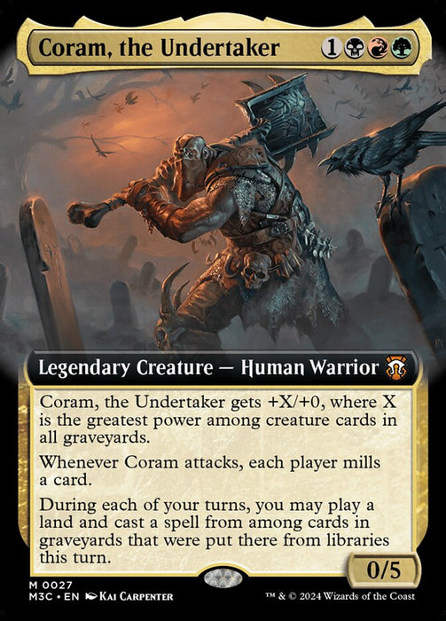 Coram, the Undertaker - Legendary- Extended Art (Foil)