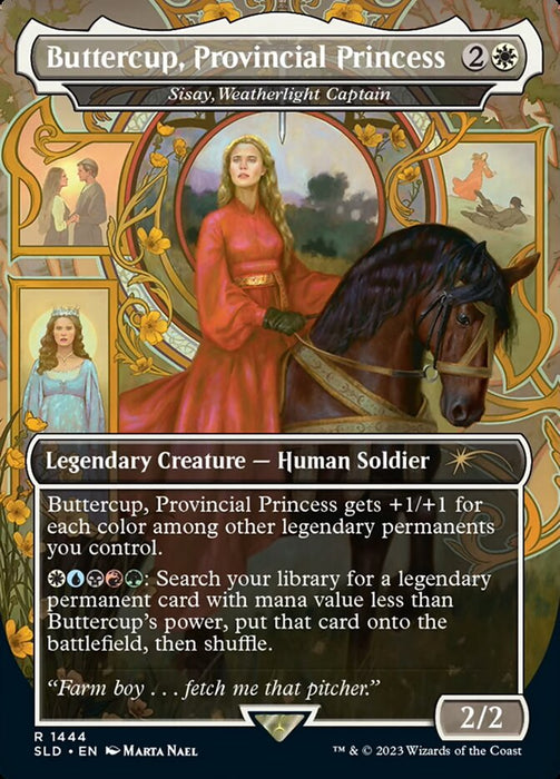 Buttercup, Provincial Princess - Sisay, Weatherlight Captain - Borderless - Full Art - Legendary - Inverted (Foil)