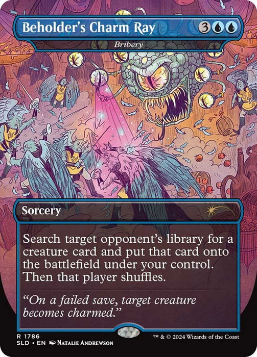 Beholder's Charm Ray - Bribery - Borderless - Full Art - Inverted