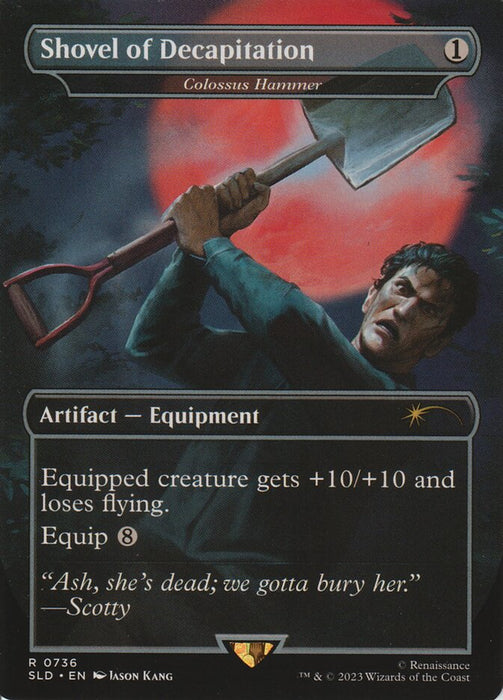 Shovel of Decapitation - Colossus Hammer - Borderless - Inverted (Foil)