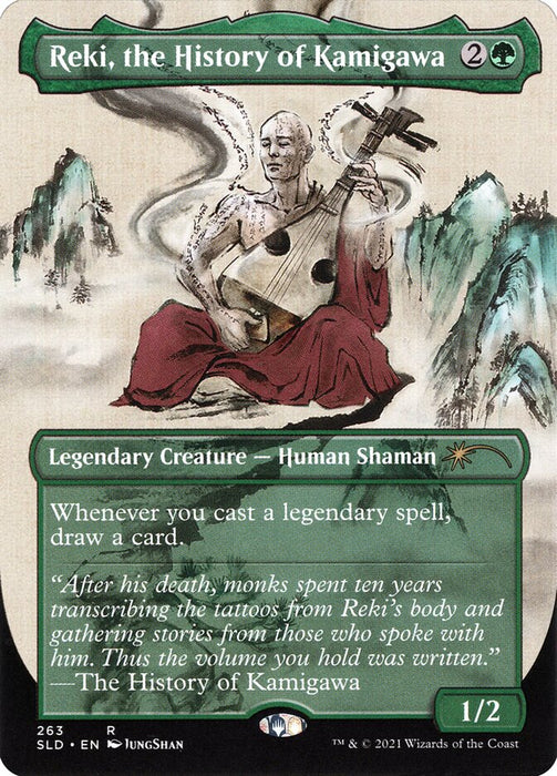 Reki, the History of Kamigawa - Borderless - Full Art - Legendary - Inverted