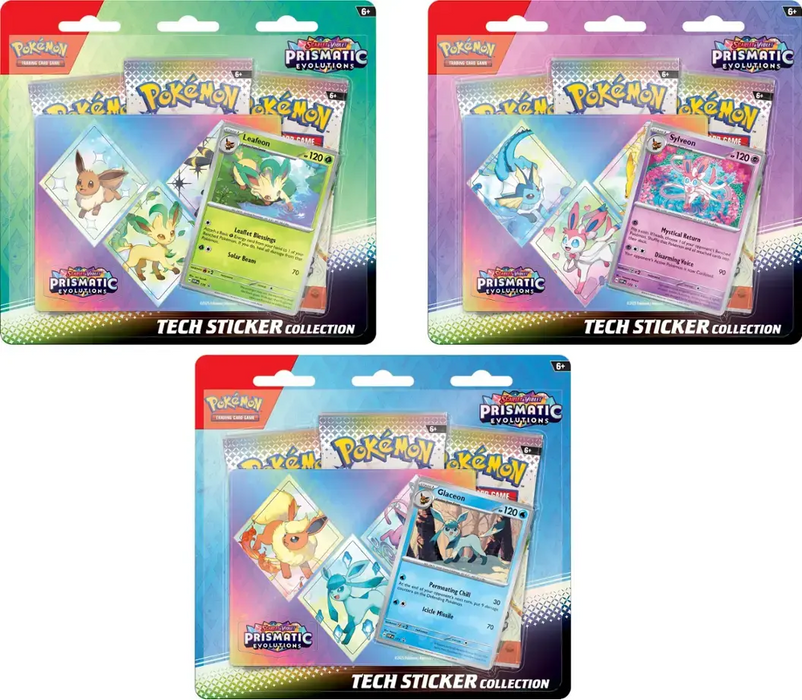 Pokemon TCG Scarlet & Violet Prismatic Evolutions Tech Sticker Collection