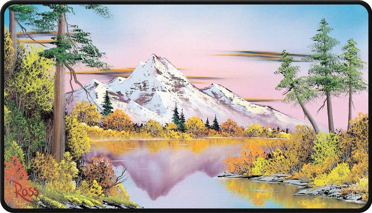 Ultra Pro Stitched Playmat Bob Ross Mighty Mountain Lake