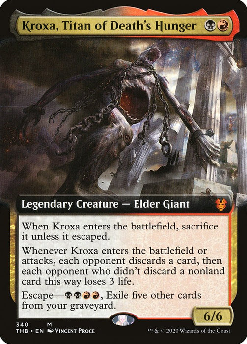 Kroxa, Titan of Death's Hunger  - Legendary - Extended Art (Foil)