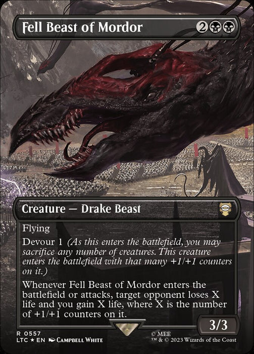 Fell Beast of Mordor - Borderless - Inverted (Foil)