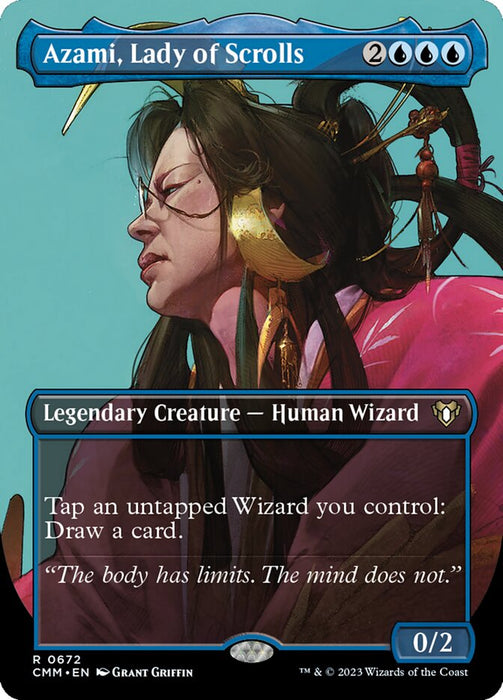 Azami, Lady of Scrolls - Borderless - Legendary- Inverted (Foil)