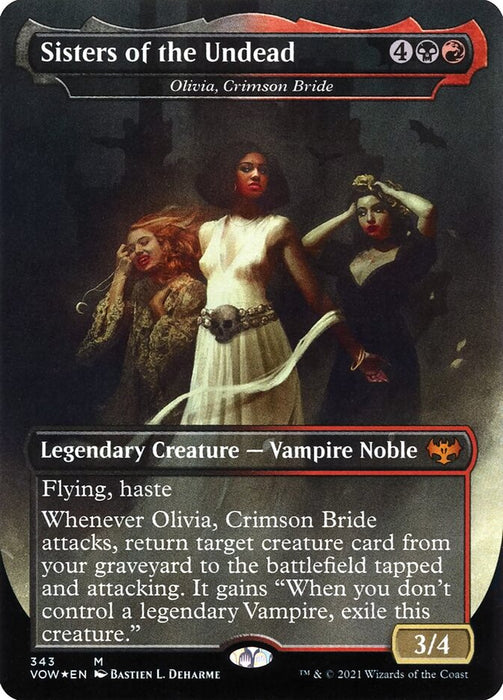 Sisters of the Undead - Olivia, Crimson Bride - Borderless  - Legendary (Foil)