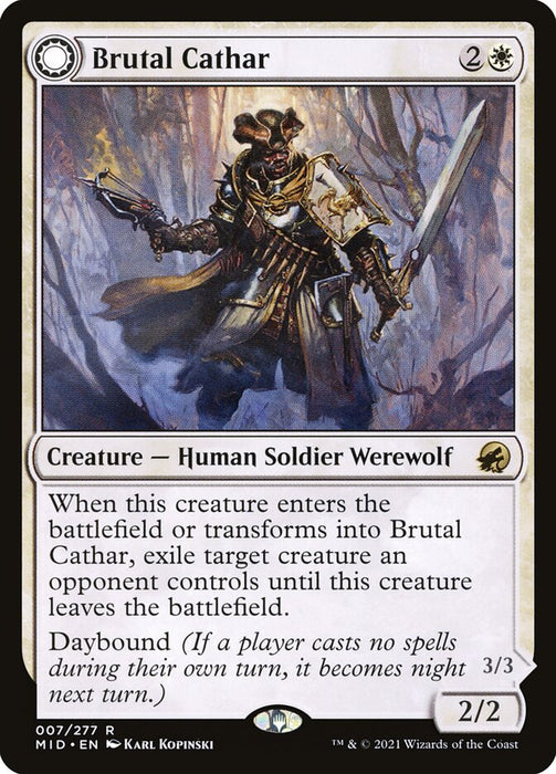 Brutal Cathar // Moonrage Brute  - Sunmoondfc (Foil)