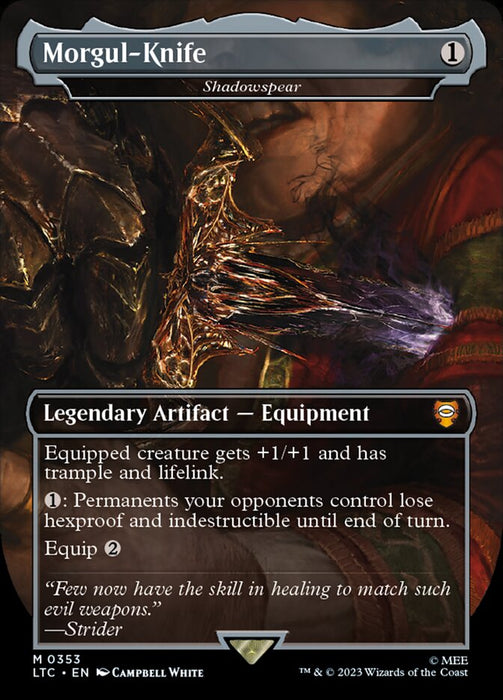 Morgul-Knife - Shadowspear - Borderless - Legendary- Inverted (Foil)