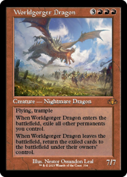 Worldgorger Dragon - Retro Frame (Foil)
