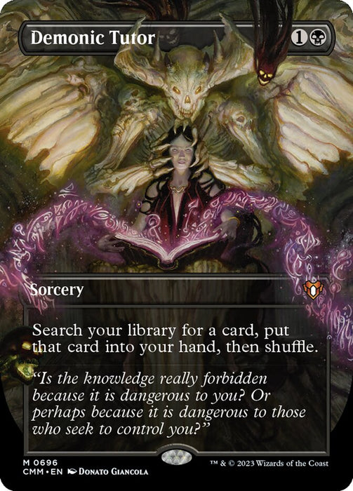 Demonic Tutor - Borderless - Inverted