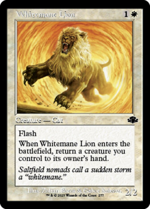 Whitemane Lion - Retro Frame (Foil)