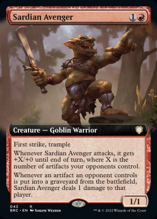 Sardian Avenger - Extended Art (Foil)