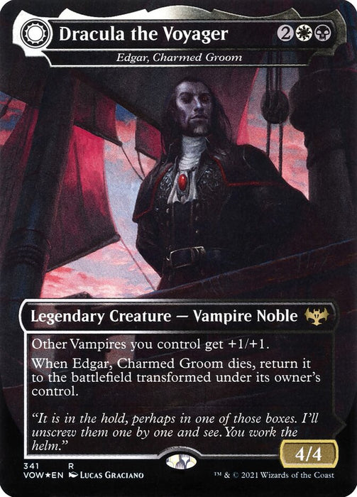 Dracula the Voyager // Casket of Native Earth - Edgar, Charmed Groom // Edgar Markov's Coffin - Borderless  - Legendary - Sunmoondfc (Foil)