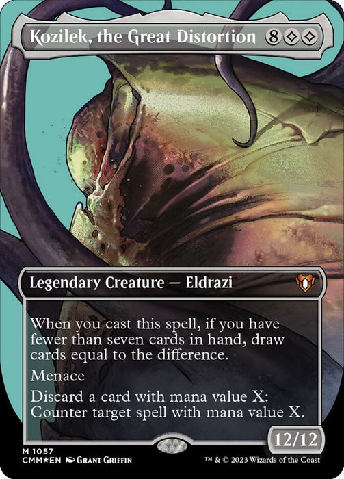 Kozilek, the Great Distortion - Borderless - Legendary- Inverted- Textured (Foil)