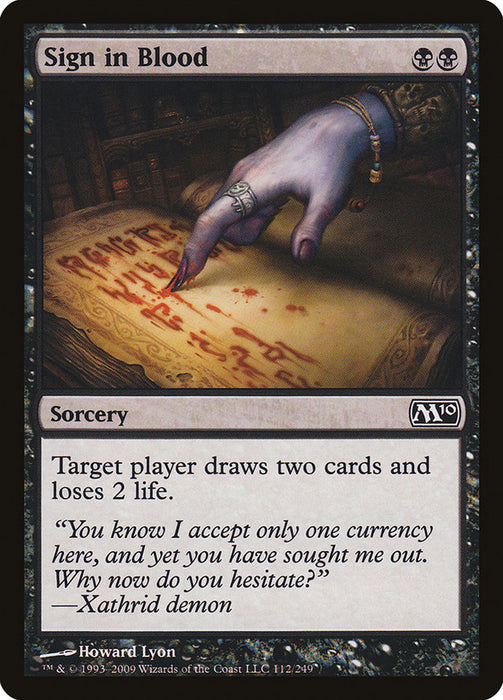 Sign in Blood  (Foil)