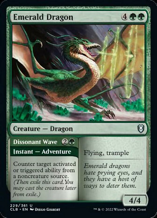 Emerald Dragon // Dissonant Wave  (Foil)