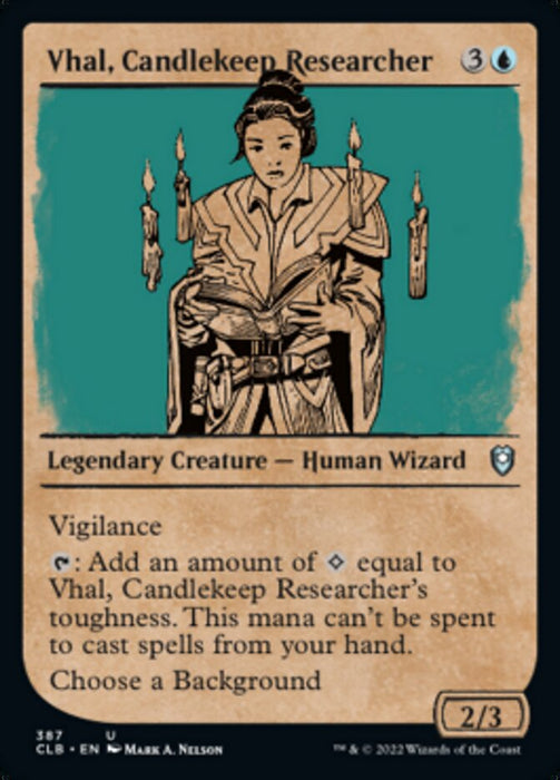 Vhal, Candlekeep Researcher  - Showcase - Legendary (Foil)