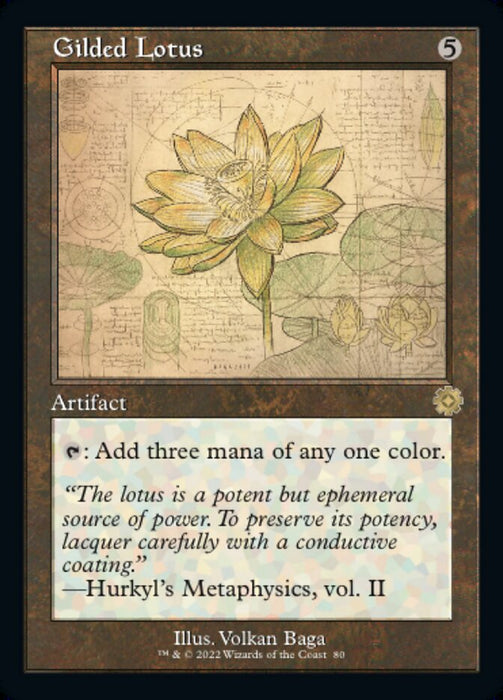 Gilded Lotus - Retro Frame (Foil)