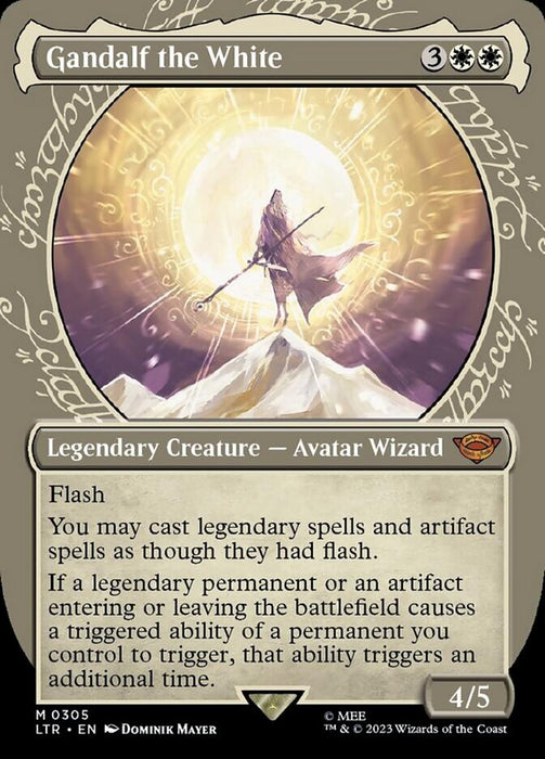 Gandalf the White - Borderless - Legendary- Showcase (Foil)