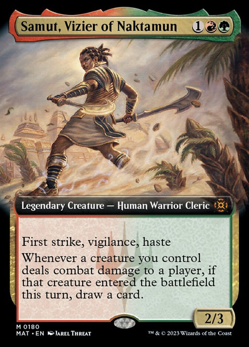 Samut, Vizier of Naktamun - Legendary- Extended Art