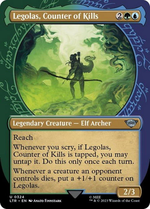 Legolas, Counter of Kills - Borderless - Legendary- Showcase (Foil)