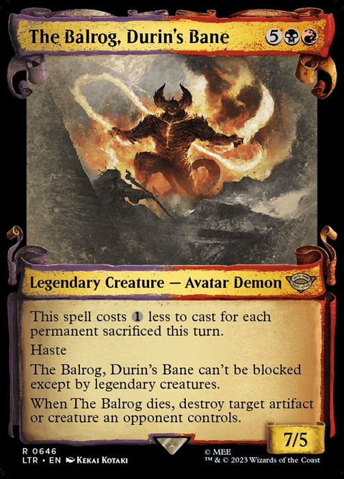 The Balrog, Durin's Bane - Showcase- Legendary (Foil)