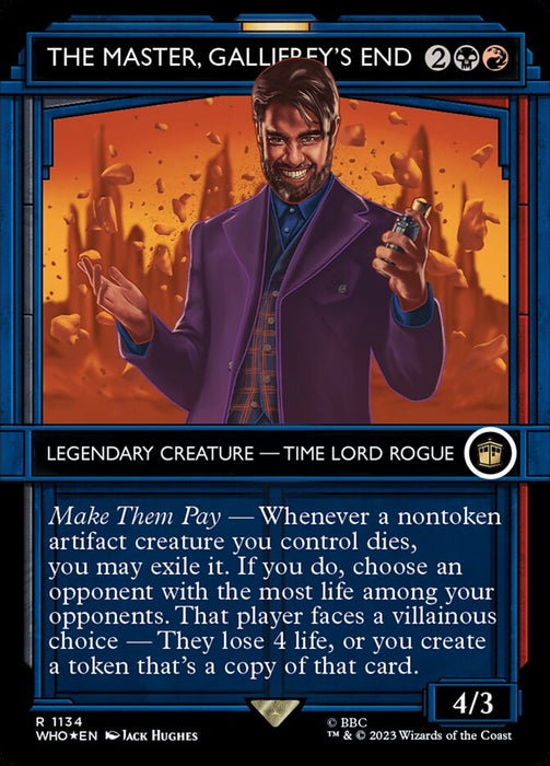 The Master, Gallifrey's End - Borderless - Showcase- Legendary- Inverted (Foil)