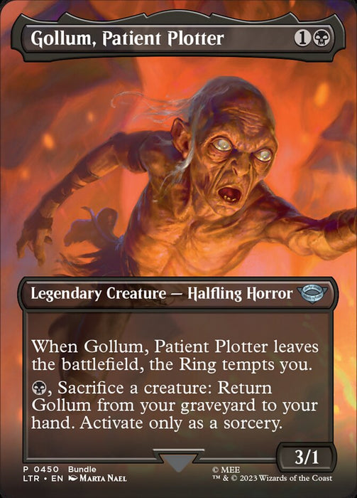 Gollum, Patient Plotter - Borderless - Full Art - Legendary- Inverted