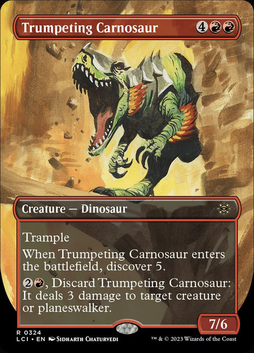 Trumpeting Carnosaur - Borderless (Foil)